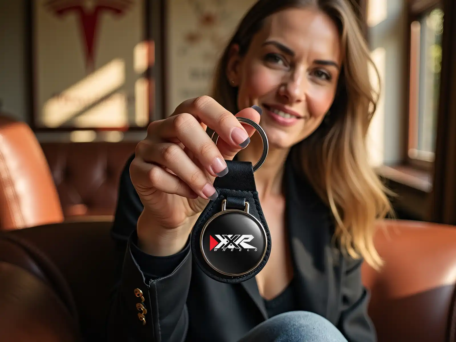 XXR Schlüsselanhänger Leder Hochwertiges Design Sport Look